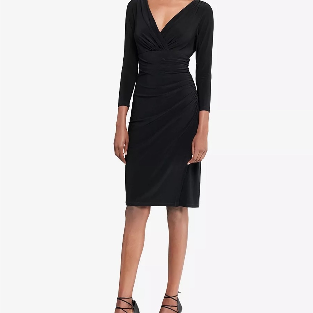 Lauren Ralph Lauren
Long-Sleeve Faux-Wrap Sheath Dress